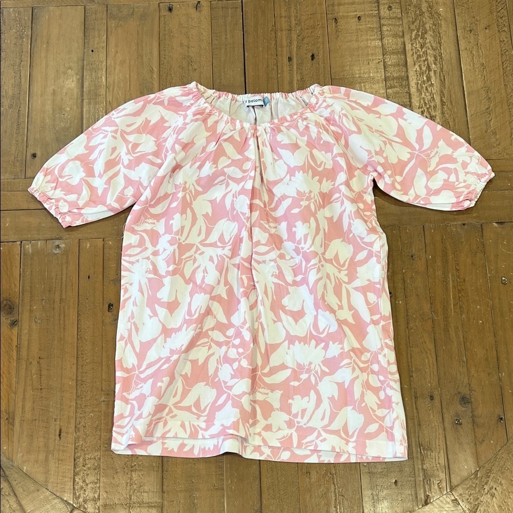 La Paloma Parker house dress pink and white floral girls 4-5T